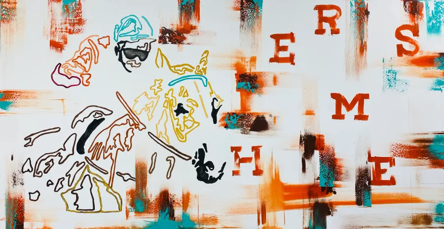 Hermes — Icon Collection painting by Erik Skoldberg, 108 × 60 in