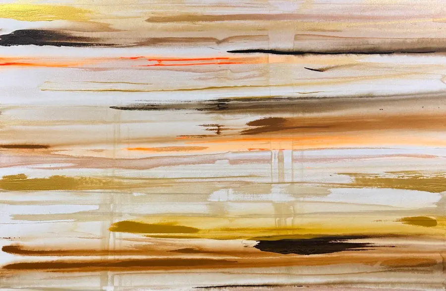 Sienna, Cadmium, Oxide — Raw Collection painting by Erik Skoldberg, 72 × 48 in
