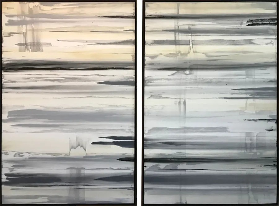 Slate, Charcoal, Titanium, Black — Raw Collection painting by Erik Skoldberg, 96 × 72 in