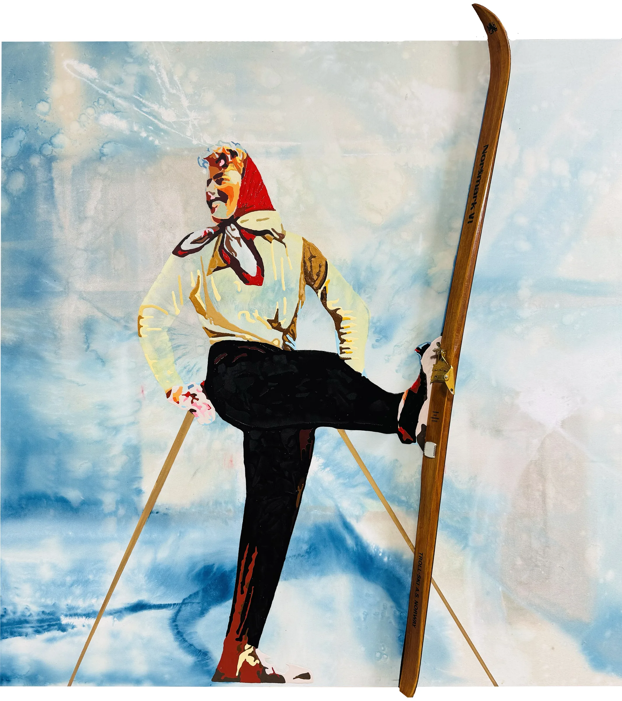Tips UP — Pop Collection painting by Erik Skoldberg, acrylic on linen, 72 × 72 in